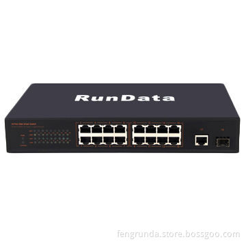 16-port 10/100Mbps Web Smart Network Switch with 1 Gigabit Uplink and SFP